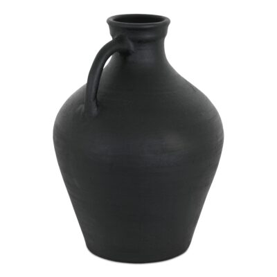 Alternative view of Lyra Vase Black Terracotta