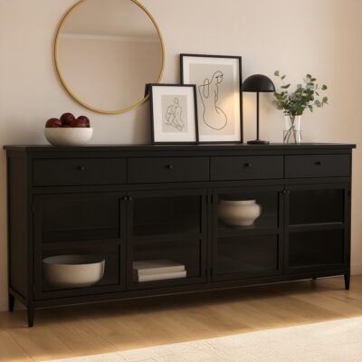 Alternative view of Henry Metal Sideboard Black
