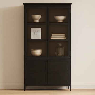 Alternative view of Henry Metal Tall Cabinet Black