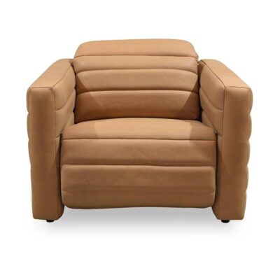 Juno Power Recliner Chair Tan Leather