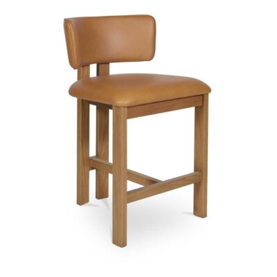 Alternative view of Morel Counter Stool Brown Leather