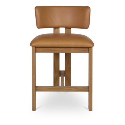 Morel Counter Stool Brown Leather