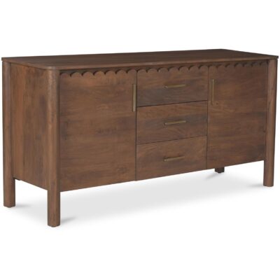 Alternative view of Wiley 3 Drawer Sideboard Vintage Brown