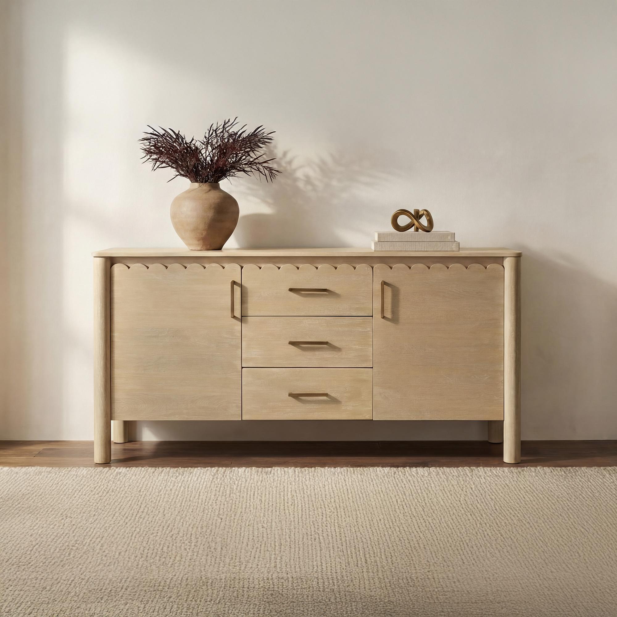 Wiley 3 Drawer Sideboard Natural - Image 2