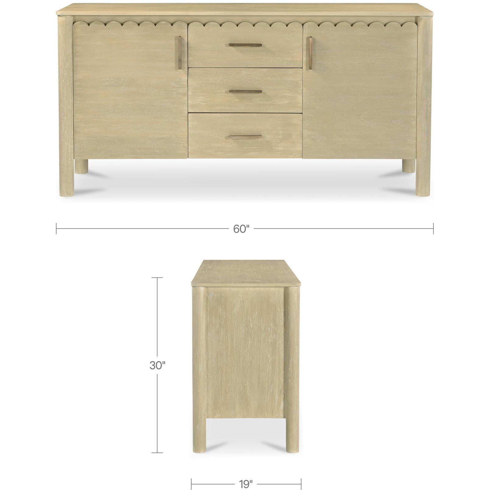 Wiley 3 Drawer Sideboard Natural - Image 3