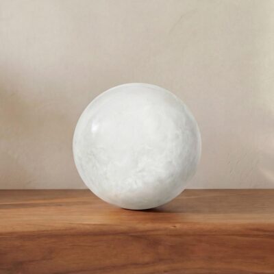 Alternative view of Odessa Sphere Tabletop Accent Green Onyx Marble