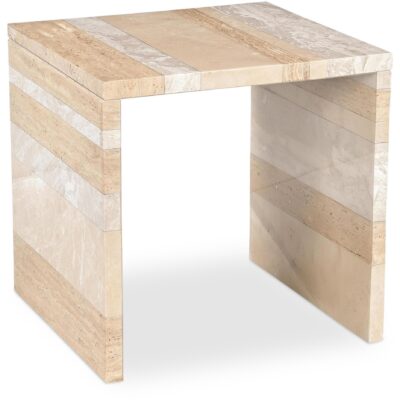 Alternative view of Rosa Accent Table Multicolor Marble
