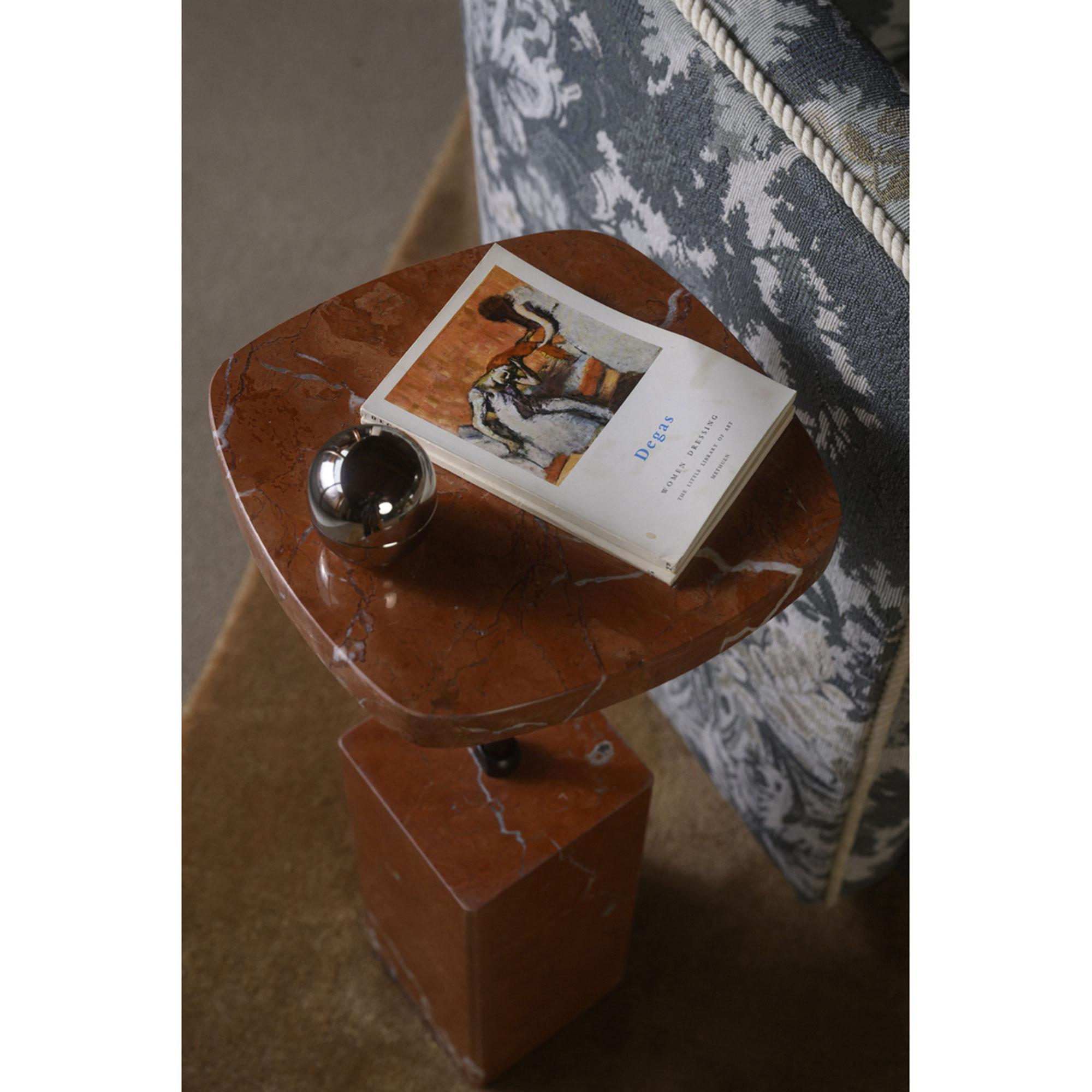 Caro Side Table Rosso Alicante Marble - Image 5