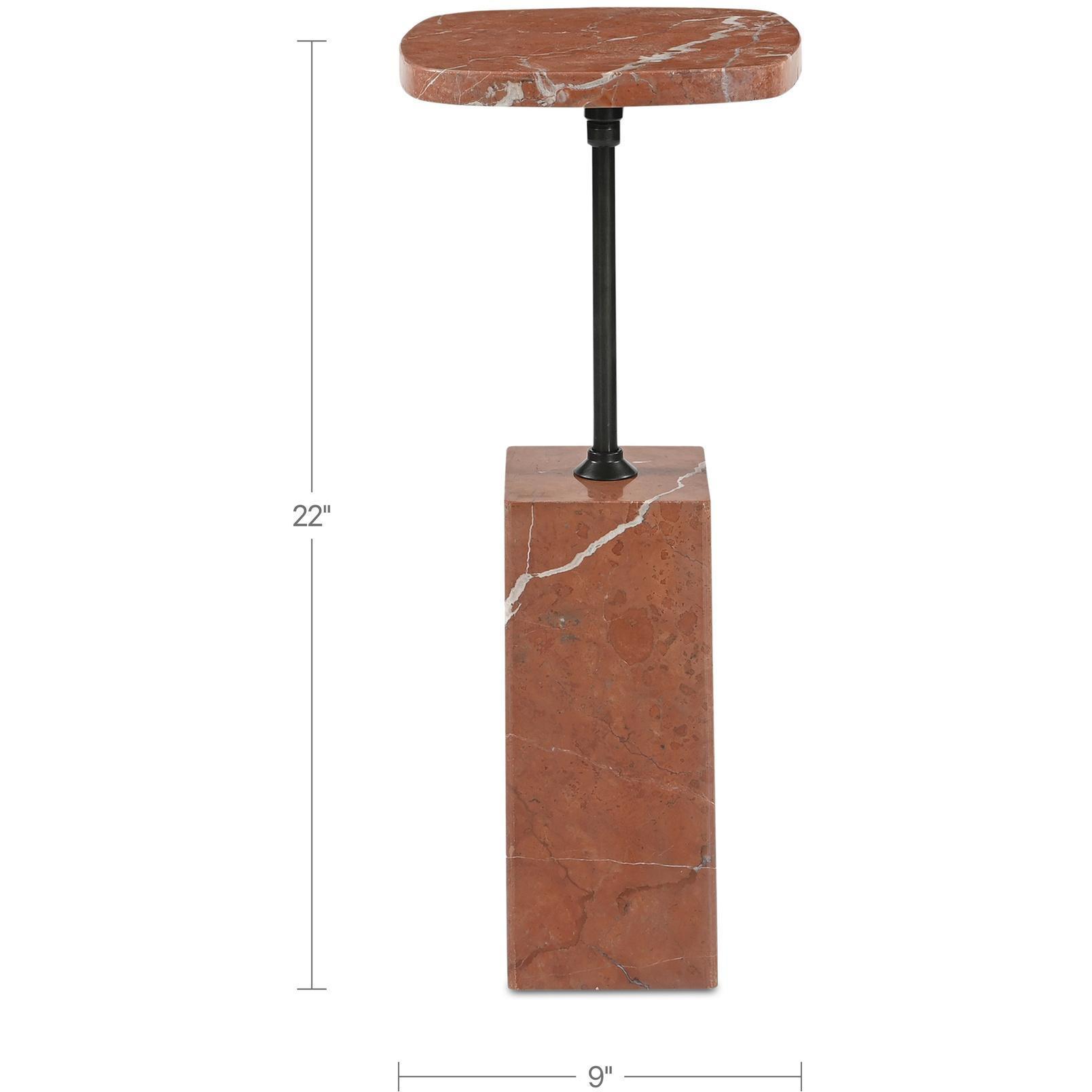 Caro Side Table Rosso Alicante Marble - Image 6