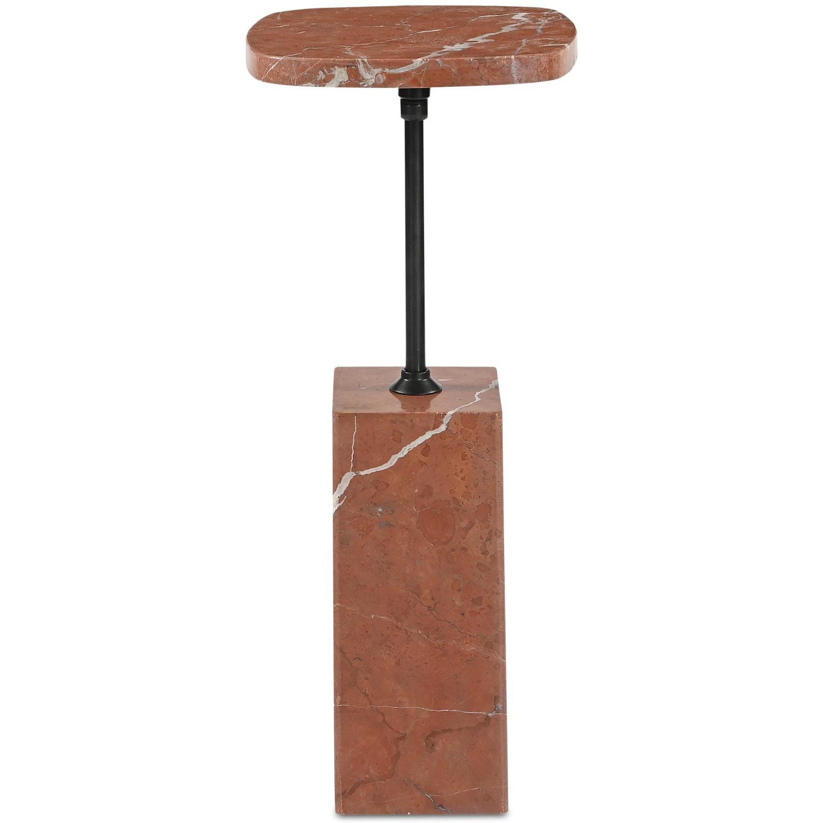 Caro Side Table Rosso Alicante Marble