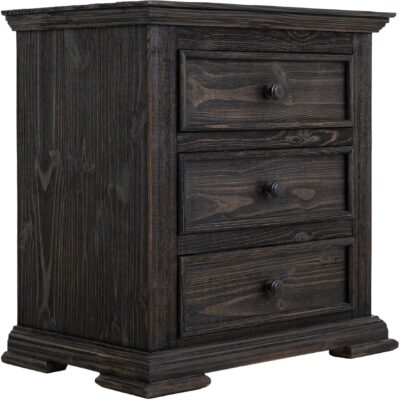 Terra Dark 3 Drawer Nightstand