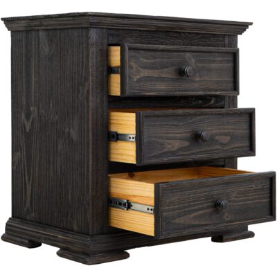 Alternative view of Terra Dark 3 Drawer Nightstand