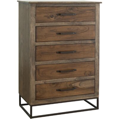 Natural Teca 5 Drawer Chest