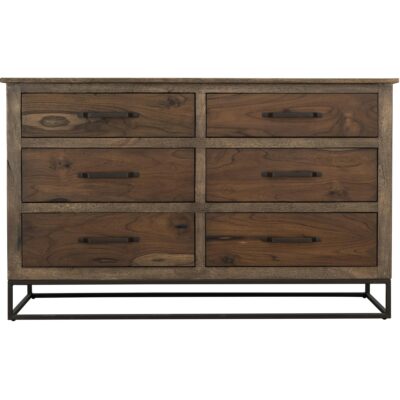 Alternative view of Natural Teca 6 Drawer Dresser