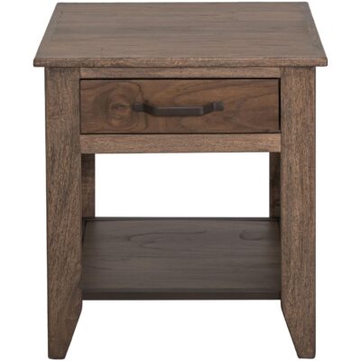 Alternative view of Natural Teca 1 Drawer 1 Shelf End Table
