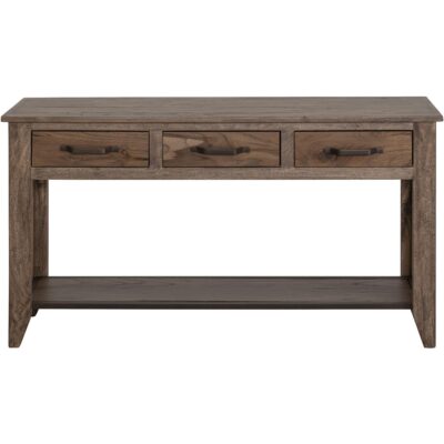 Alternative view of Natural Teca 3 Drawer 1 Shelf Sofa Table