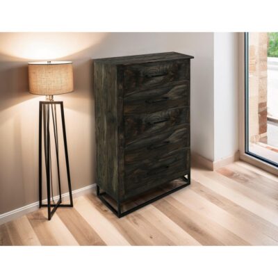 Alternative view of Teak 5 Drawer Chest