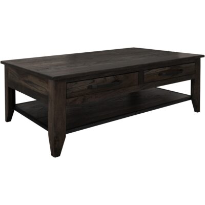 Teak 4 Drawer 1 Shelf Cocktail Table