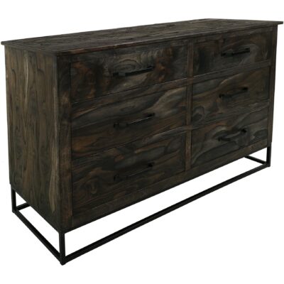 Teak 6 Drawer Dresser