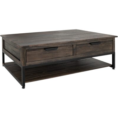 Dark Mita 4 Drawer 1 Shelf Cocktail Table