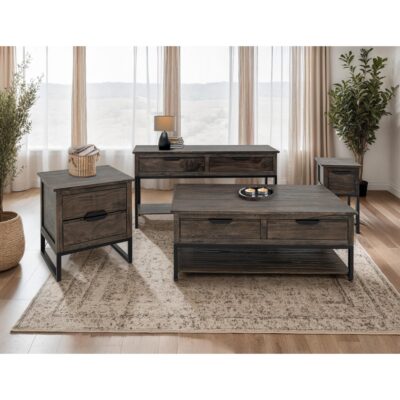 Alternative view of Dark Mita 2 Drawer 1 Shelf Sofa Table