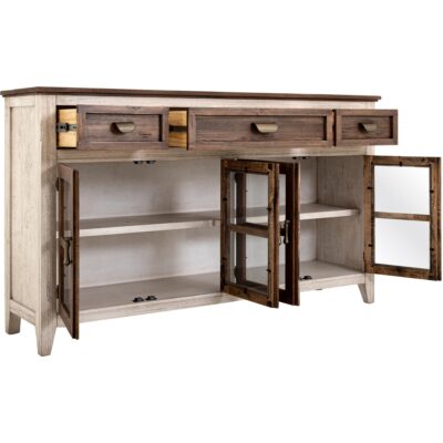 Alternative view of Sahara 3 Drawer 4 Glass Door Console