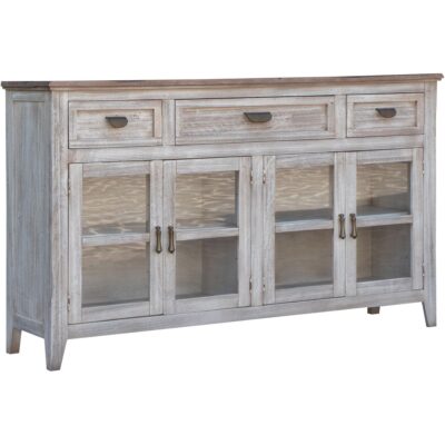 Alternative view of Sahara 3 Drawer 4 Glass Door Console