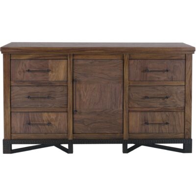 Alternative view of Walnut 6 Drawer 1 Door Dresser