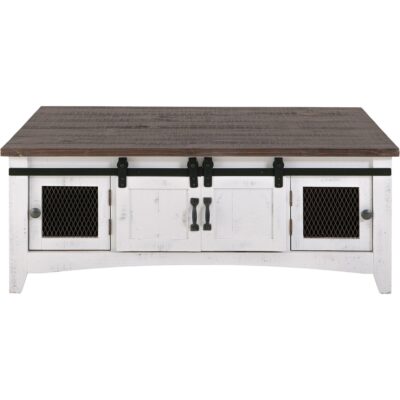 Alternative view of Pueblo 2 Sliding Doors 2 Metal Mesh Doors Cocktail Table