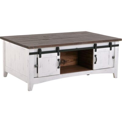 Pueblo 2 Sliding Doors 2 Metal Mesh Doors Cocktail Table