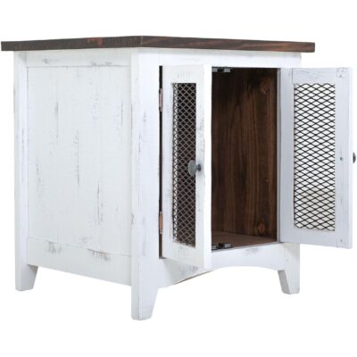 Alternative view of Pueblo 2 Metal Mesh Doors End Table