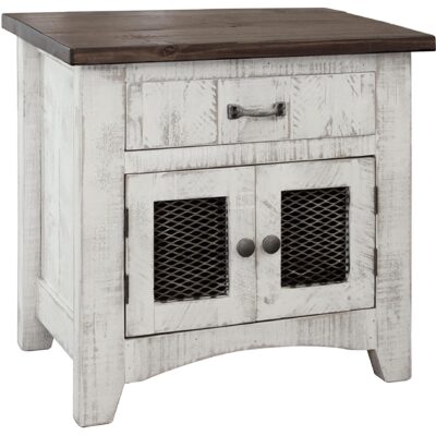 Pueblo 1 Drawer 2 Mesh Door Nightstand