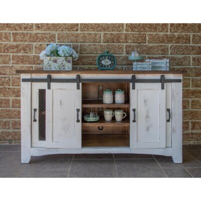 Alternative view of Pueblo 4 Door 60" TV Stand