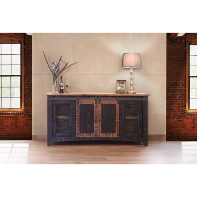 Alternative view of Pueblo 2 Sliding Doors 2 Mesh Doors 70" TV Stand