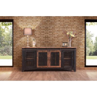 Alternative view of Pueblo 2 Sliding Doors 2 Mesh Doors 80" TV Stand