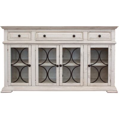 Alternative view of Bonanza 4 Glass Doors 3 Drawers Console