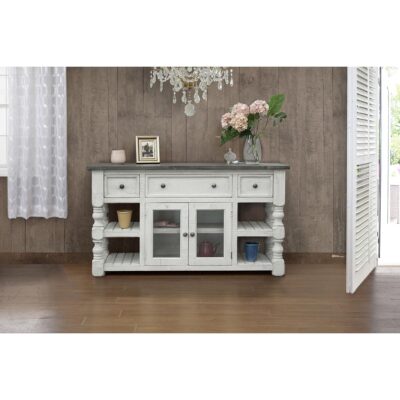 Alternative view of Stone 3 Drawer 2 Glass Door 60" TV Stand