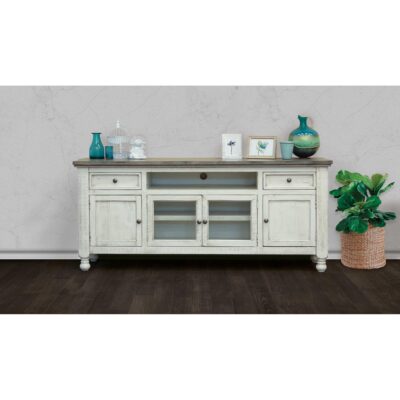 Alternative view of Stone 2 Drawer 4 Doors 80" TV Stand