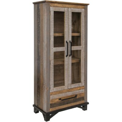 Loft Brown 1 Drawer 2 Doors Cabinet