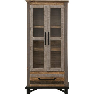 Alternative view of Loft Brown 1 Drawer 2 Doors Cabinet