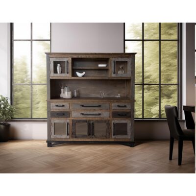 Alternative view of Loft Brown 6 Drawer 6 Doors Buffet & Hutch