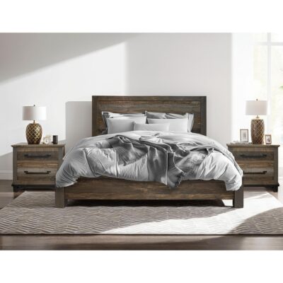 Alternative view of Loft Brown 2 Drawer Nightstand