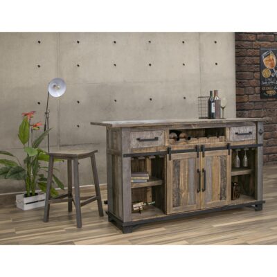 Alternative view of Loft Brown 30" Wooden Stool