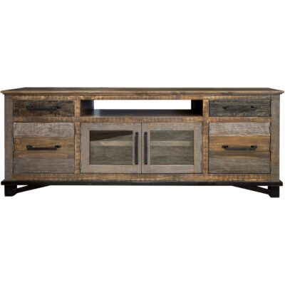 Loft Brown 2 Drawer 4 Doors 76" TV Stand