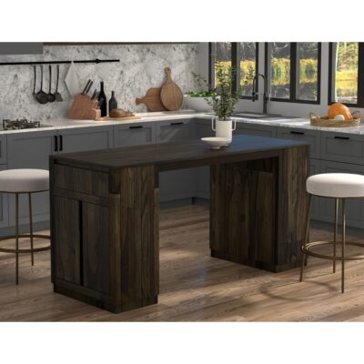 Dark Mezquite 2 Drawer 4 Door Kitchen Island