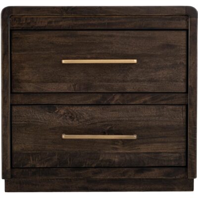 Dark Mezquite 2 Drawer Nightstand