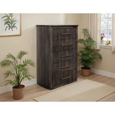 Alternative view of Dark Mezquite 5 Drawer Chest