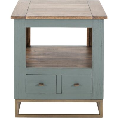 Timber 2 Drawer 1 Shelf End Table