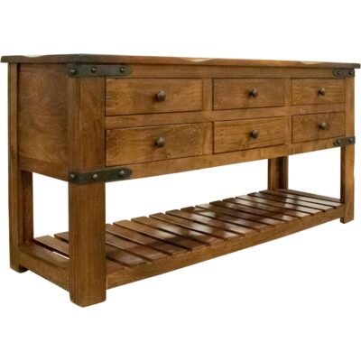 Parota 6 Drawer Sofa Table
