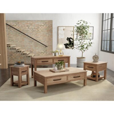 Alternative view of Natural Parota 1 Drawer End Table